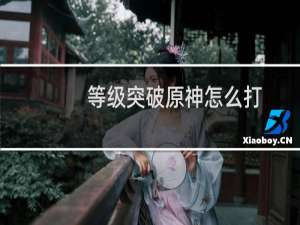 等级突破原神怎么打