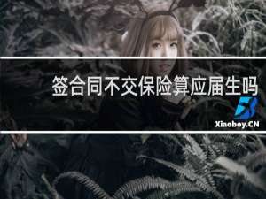 签合同不交保险算应届生吗