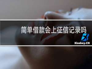 简单借款会上征信记录吗