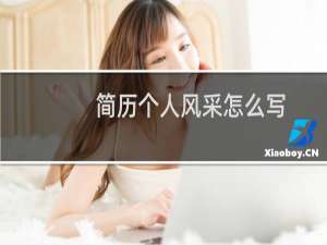 简历个人风采怎么写