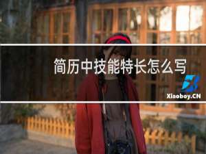 简历中技能特长怎么写