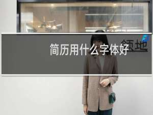 简历用什么字体好