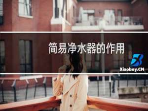 简易净水器的作用