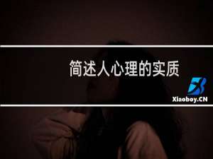 简述人心理的实质
