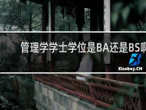 管理学学士学位是BA还是BS啊