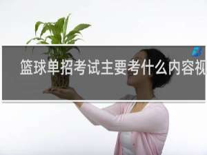 篮球单招考试主要考什么内容视频