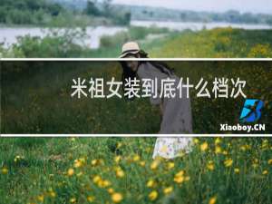 米祖女装到底什么档次