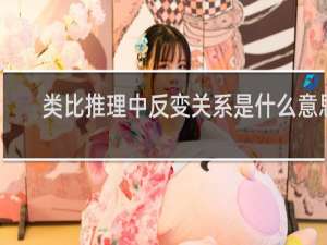 类比推理中反变关系是什么意思