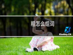 粗怎么组词（汉字粗怎么组词）