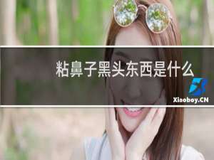 粘鼻子黑头东西是什么