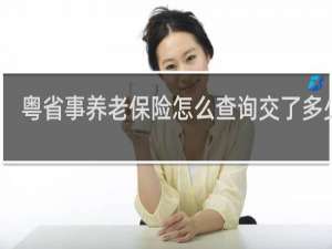 粤省事养老保险怎么查询交了多少年