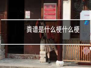 粪谱是什么梗什么梗