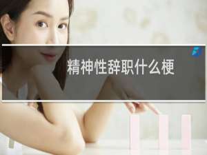 精神性辞职什么梗