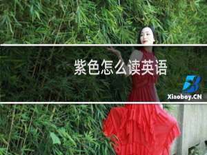 紫色怎么读英语