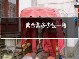 紫金酱多少钱一瓶