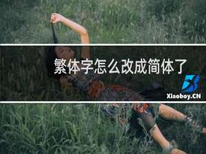 繁体字怎么改成简体了