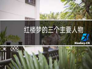 红楼梦的三个主要人物