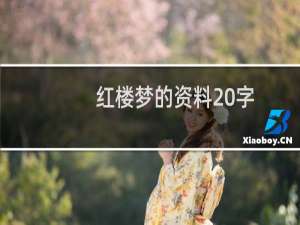 红楼梦的资料20字