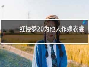 红楼梦 为他人作嫁衣裳