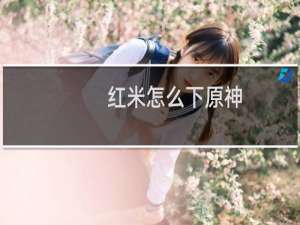红米怎么下原神