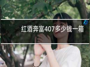 红酒奔富407多少钱一箱