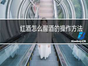 红酒怎么醒酒的操作方法