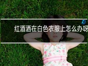 红酒洒在白色衣服上怎么办呀