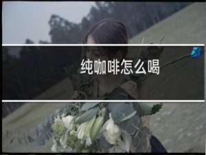 纯咖啡怎么喝