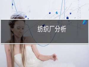 纺织厂分析