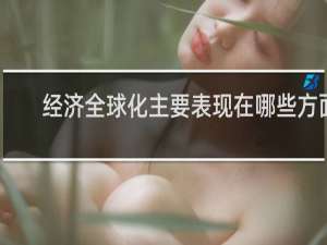 经济全球化主要表现在哪些方面