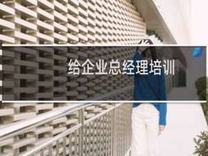 给企业总经理培训