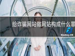 给诈骗网站做网站构成什么罪