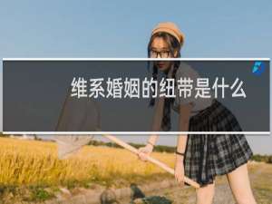 维系婚姻的纽带是什么