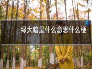 绿大暗是什么意思什么梗