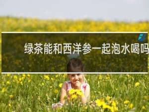 绿茶能和西洋参一起泡水喝吗
