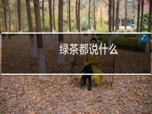 绿茶都说什么