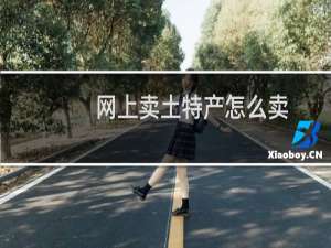 网上卖土特产怎么卖