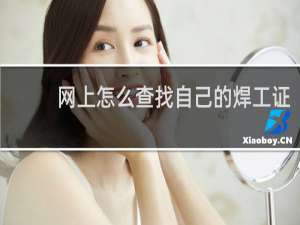 网上怎么查找自己的焊工证