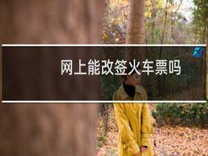 网上能改签火车票吗