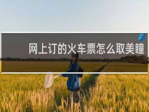 网上订的火车票怎么取美瞳