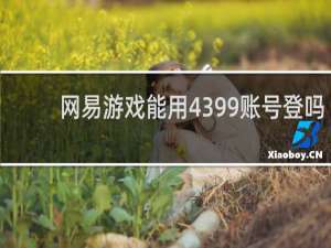 网易游戏能用4399账号登吗