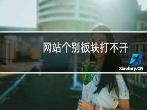 网站个别板块打不开，访问不了