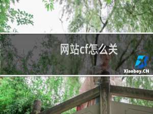 网站cf怎么关