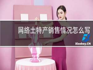 网络土特产销售情况怎么写