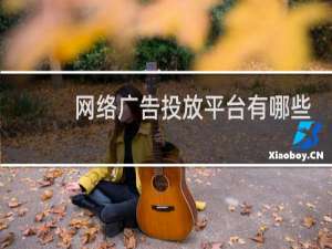 网络广告投放平台有哪些