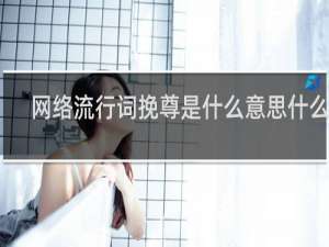 网络流行词挽尊是什么意思什么梗