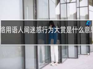 网络用语人间迷惑行为大赏是什么意思什么梗