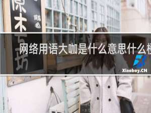 网络用语大咖是什么意思什么梗