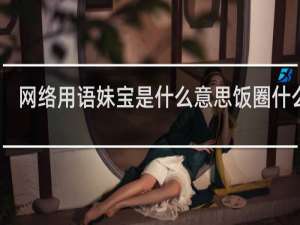 网络用语妹宝是什么意思饭圈什么梗