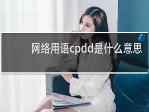 网络用语cpdd是什么意思，是什么的缩写什么梗